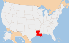 Louisiana Mapa